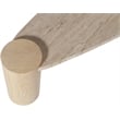 Meridian Furniture Taverna Natural Travertine / Oak Wood / Plywood Coffee Table