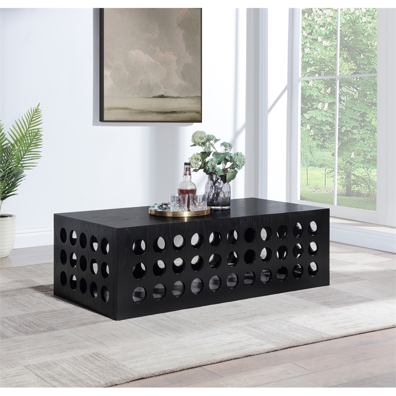 Meridian Furniture Kinsley Black Oak Veneer / MDF Coffee Table