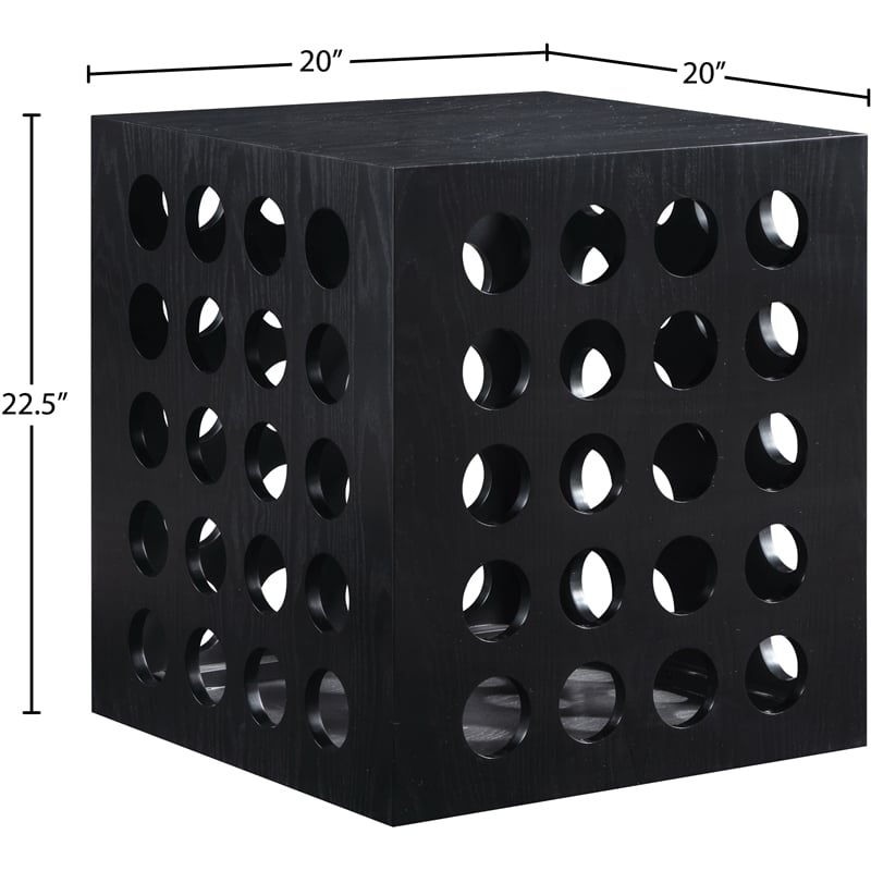 Meridian Furniture Kinsley Black Oak Veneer / MDF End Table