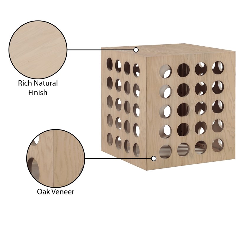 Meridian Furniture Kinsley Natural Oak Veneer / MDF End Table