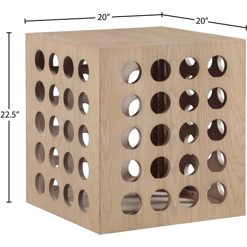 Meridian Furniture Kinsley Natural Oak Veneer / MDF End Table