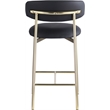 Meridian Furniture Lupita Black Vegan Leather Counter Stool (Set of 2)