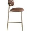 Meridian Furniture Lupita Brown Vegan Leather Counter Stool (Set of 2)