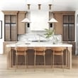 Meridian Furniture Lupita Cognac Vegan Leather Counter Stool (Set of 2)