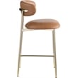 Meridian Furniture Lupita Cognac Vegan Leather Counter Stool (Set of 2)