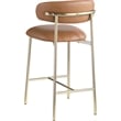 Meridian Furniture Lupita Cognac Vegan Leather Counter Stool (Set of 2)