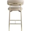 Meridian Furniture Lupita Taupe Vegan Leather Counter Stool (Set of 2)