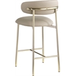 Meridian Furniture Lupita Taupe Vegan Leather Counter Stool (Set of 2)