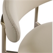 Meridian Furniture Lupita Taupe Vegan Leather Counter Stool (Set of 2)