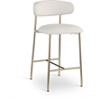 Meridian Furniture Lupita Off White Vegan Leather Counter Stool (Set of 2)