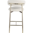 Meridian Furniture Lupita Off White Vegan Leather Counter Stool (Set of 2)