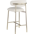 Meridian Furniture Lupita Off White Vegan Leather Counter Stool (Set of 2)
