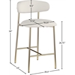 Meridian Furniture Lupita Off White Vegan Leather Counter Stool (Set of 2)