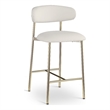 Meridian Furniture Lupita Off White Vegan Leather Counter Stool (Set of 2)