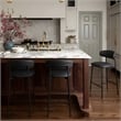 Meridian Furniture Lupita Black Vegan Leather Counter Stool (Set of 2)