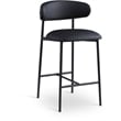 Meridian Furniture Lupita Black Vegan Leather Counter Stool (Set of 2)