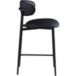 Meridian Furniture Lupita Black Vegan Leather Counter Stool (Set of 2)