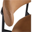 Meridian Furniture Lupita Cognac Vegan Leather Counter Stool (Set of 2)