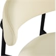 Meridian Furniture Lupita Cream Vegan Leather Counter Stool (Set of 2)