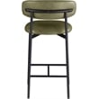Meridian Furniture Lupita Olive Vegan Leather Counter Stool (Set of 2)