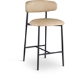 Meridian Furniture Lupita Tan Vegan Leather Counter Stool (Set of 2)