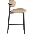 Meridian Furniture Lupita Tan Vegan Leather Counter Stool (Set of 2)