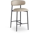 Meridian Furniture Lupita Taupe Vegan Leather Counter Stool (Set of 2)