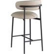 Meridian Furniture Lupita Taupe Vegan Leather Counter Stool (Set of 2)