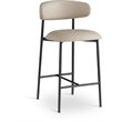 Meridian Furniture Lupita Taupe Vegan Leather Counter Stool (Set of 2)