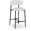 Meridian Furniture Lupita Off White Vegan Leather Counter Stool (Set of 2)