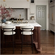 Meridian Furniture Lupita Off White Vegan Leather Counter Stool (Set of 2)
