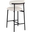Meridian Furniture Lupita Off White Vegan Leather Counter Stool (Set of 2)