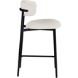 Meridian Furniture Lupita Off White Vegan Leather Counter Stool (Set of 2)