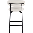 Meridian Furniture Lupita Off White Vegan Leather Counter Stool (Set of 2)
