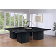 Meridian Furniture Belinda Black Solid Wood and Oak Veneer Modular Dining Table