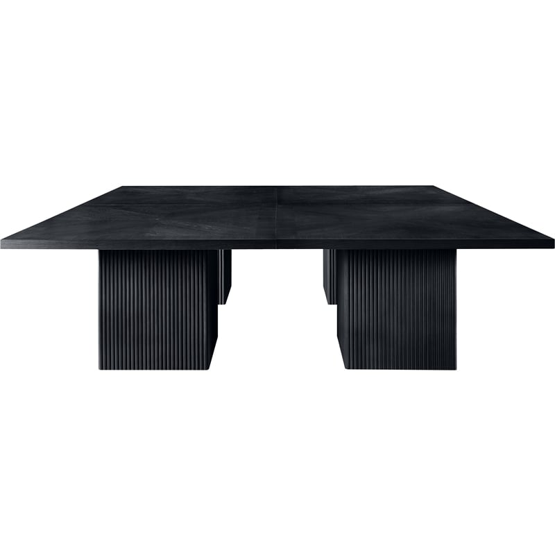 Meridian Furniture Belinda Black Solid Wood and Oak Veneer Modular Dining Table