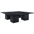 Meridian Furniture Belinda Black Solid Wood and Oak Veneer Modular Dining Table