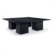 Meridian Furniture Belinda Black Solid Wood and Oak Veneer Modular Dining Table