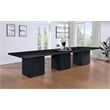 Meridian Furniture Belinda Black Solid Wood and Oak Veneer Modular Dining Table