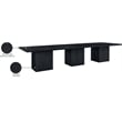 Meridian Furniture Belinda Black Solid Wood and Oak Veneer Modular Dining Table
