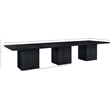 Meridian Furniture Belinda Black Solid Wood and Oak Veneer Modular Dining Table