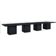 Meridian Furniture Belinda Black Solid Wood and Oak Veneer Modular Dining Table