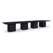 Meridian Furniture Belinda Black Solid Wood and Oak Veneer Modular Dining Table