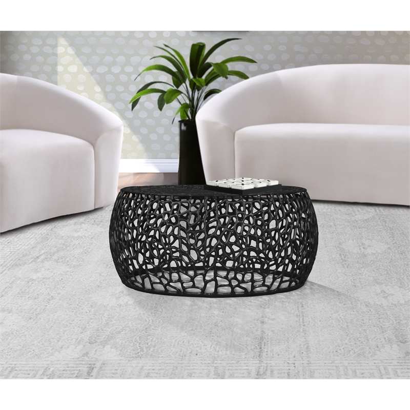 Meridian Furniture Priya Black Aluminum Coffee Table