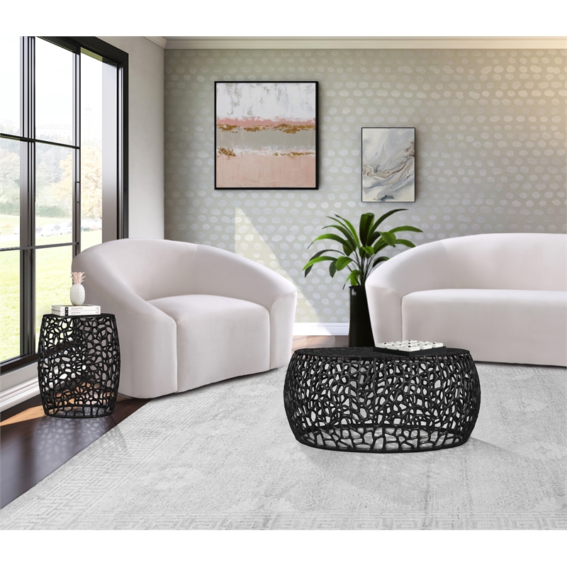 Meridian Furniture Priya Black Aluminum Coffee Table