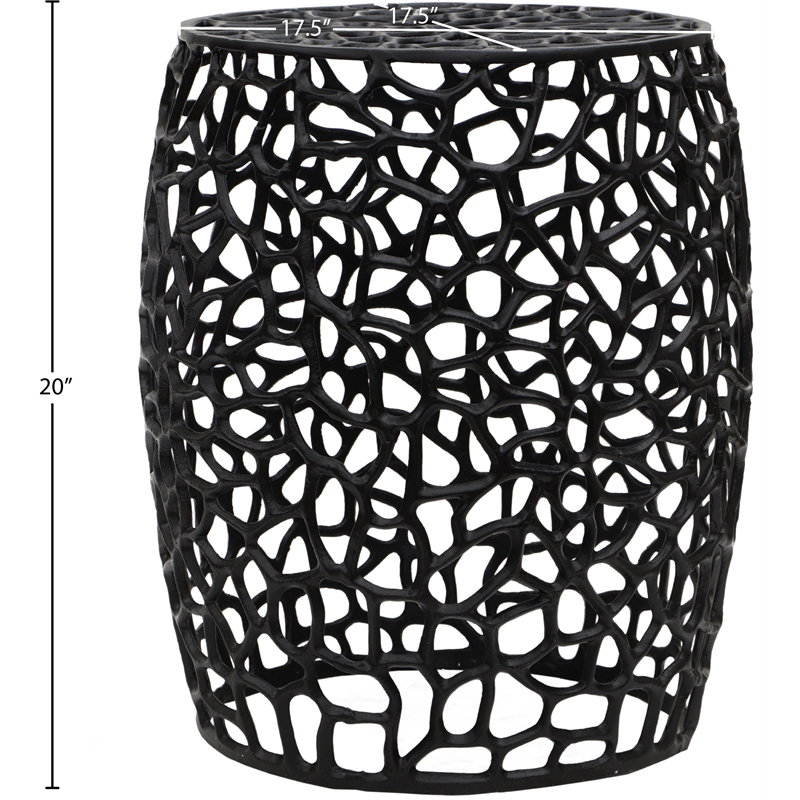 Meridian Furniture Priya Black Aluminum End Table