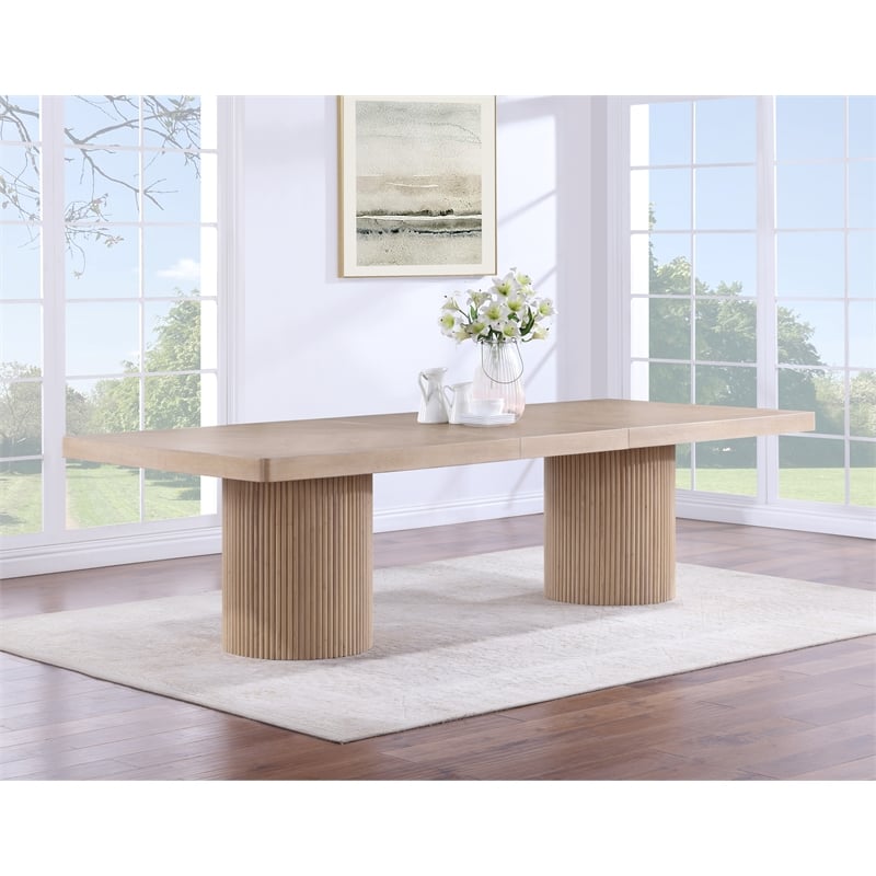 Meridian Furniture Belinda Natural Acacia Wood with Veneer Dining Table