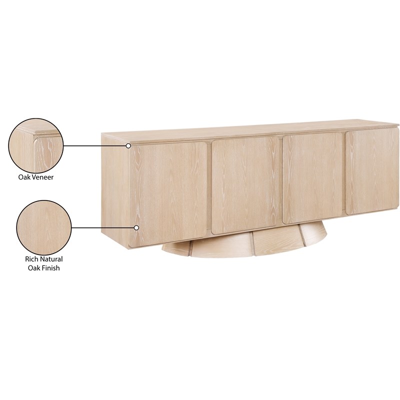 Meridian Furniture Bellona Natural Oak Veneer Sideboard/Buffet