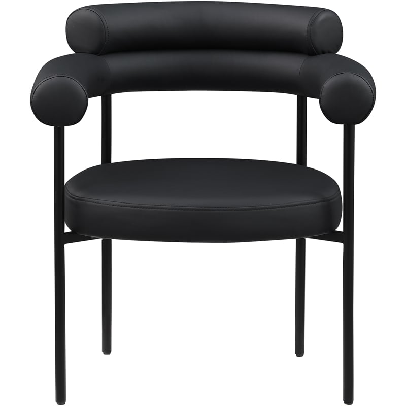 Meridian Furniture Blake Black Vegan Leather Dining Chair (Set of 2)