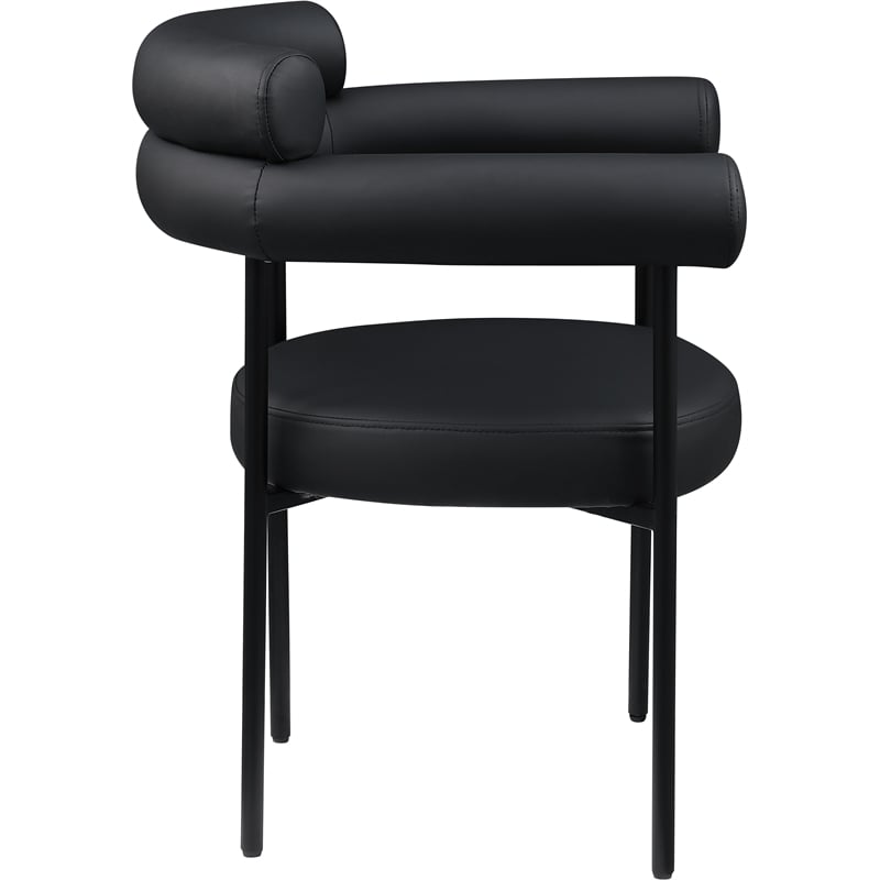 Meridian Furniture Blake Black Vegan Leather Dining Chair (Set of 2)